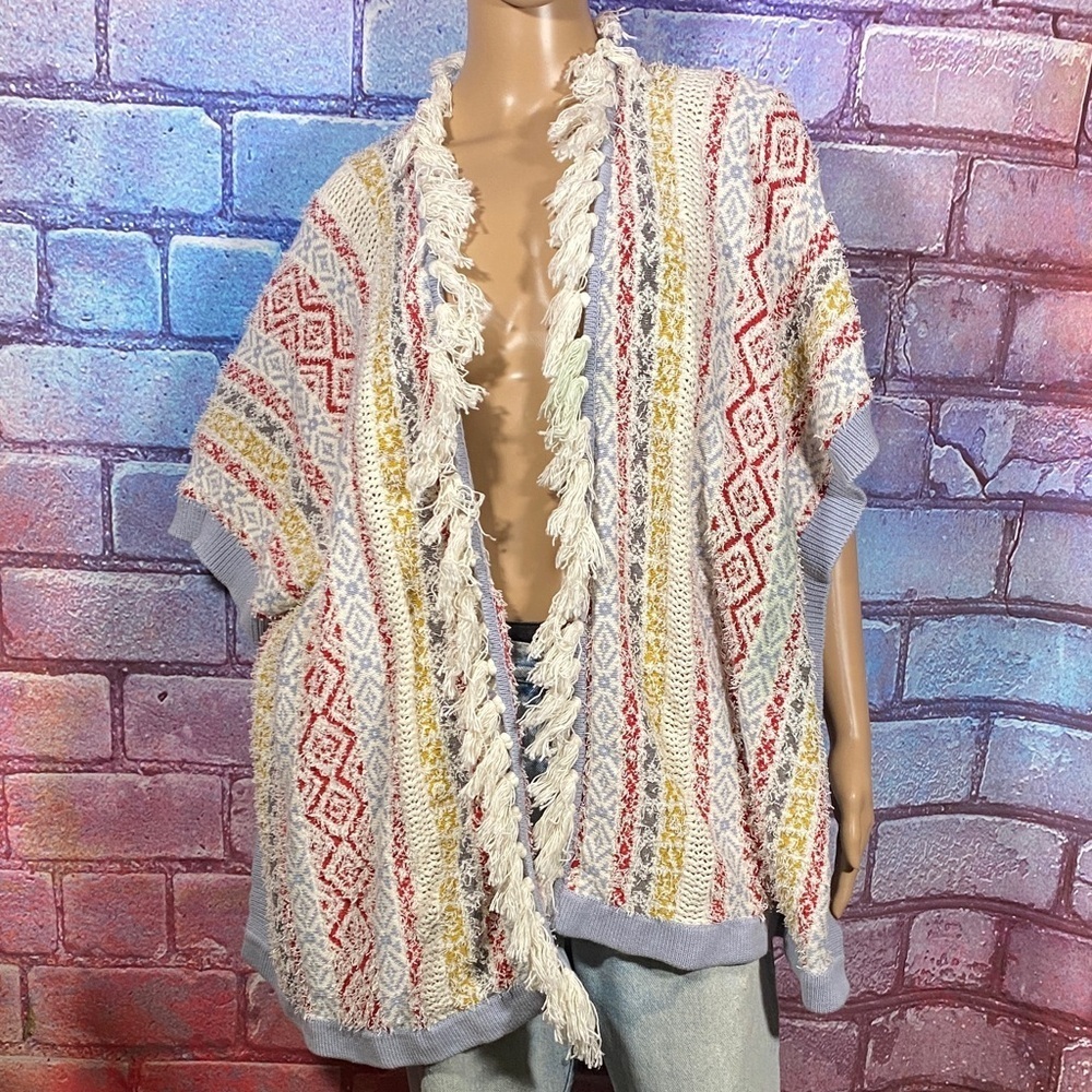 CAbi Open Front Knit Cardigan Women’s XS/S Multicolor Great Condition - Picture 15 of 15